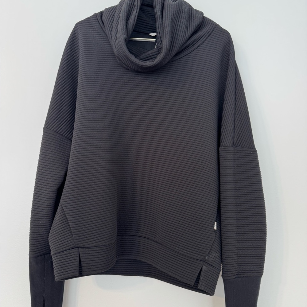 Mondetta Black Ribbed Knit Top